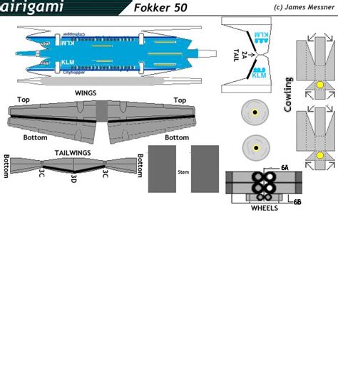 Airigami KLM Cityhopper Fokker F50 .